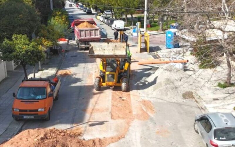 Προχωρά η κατασκευή και αναμόρφωση του πεζόδρομου Τσατίρη στο Μαρούσι