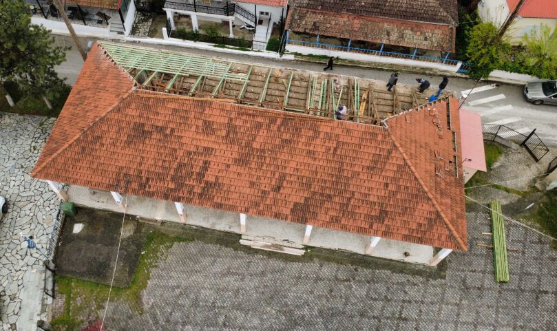 Δ. Μετεώρων: Ανανεώνεται η οροφή στο Δημοτικό Σχολείο Ασπροκκλησιάς