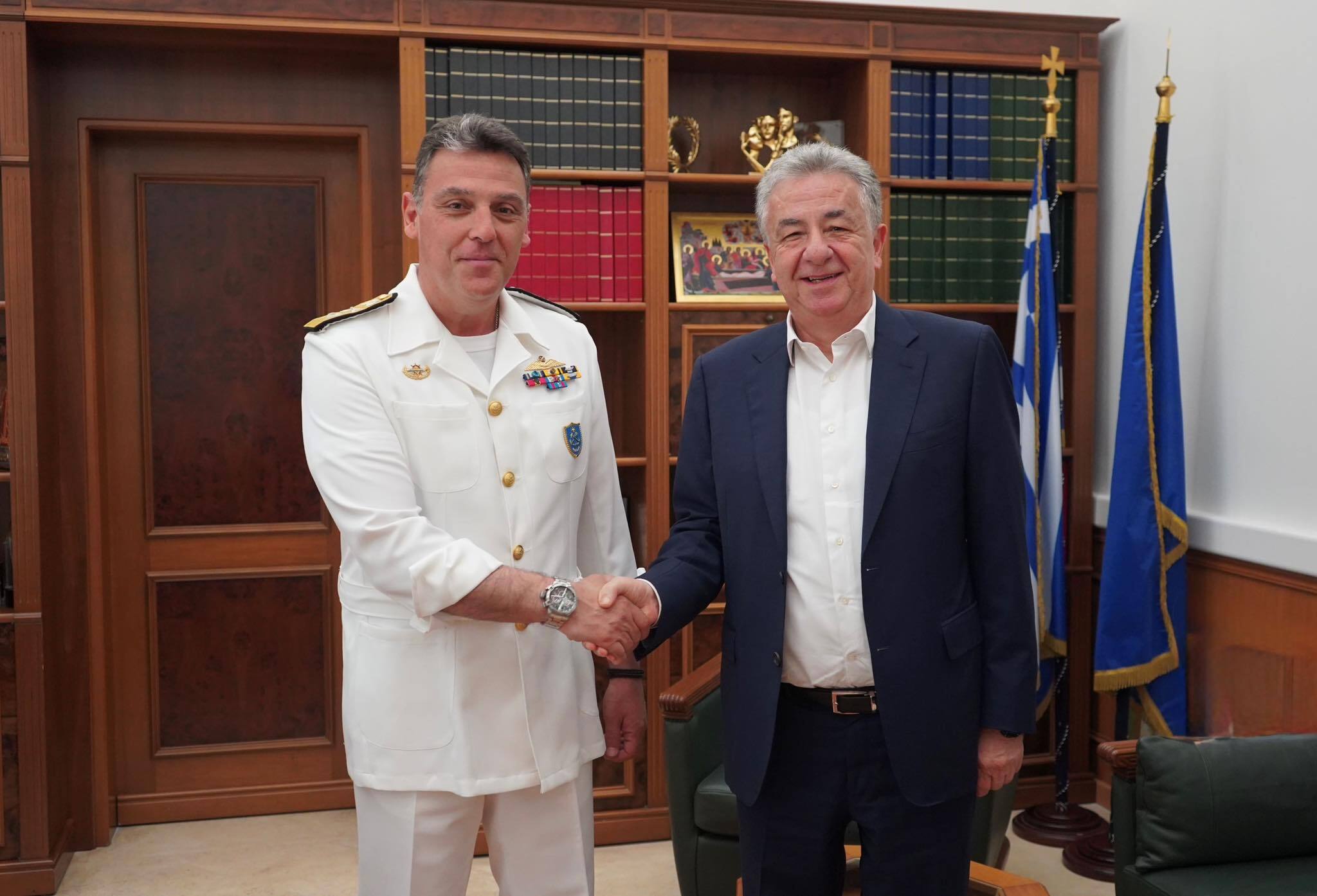 Συνάντηση Περιφερειάρχη Κρήτης με τον νέο Επικεφαλής της 7ης Περιφερειακής Διοίκησης ΛΣ-ΕΛΑΚΤ