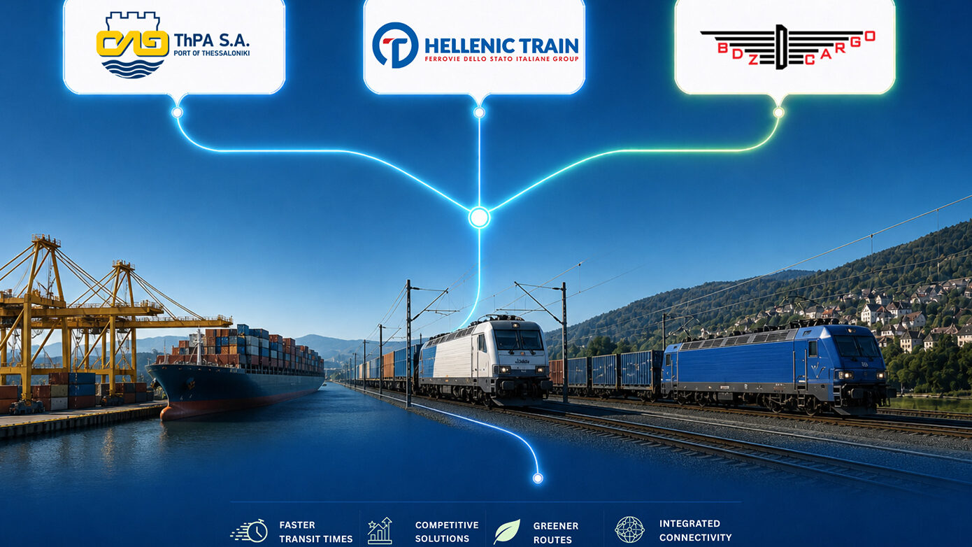 Συμφωνία συνεργασίας ΟΛΘ με Hellenic Train και BDZ για την προώθηση των συνδυασμένων μεταφορών