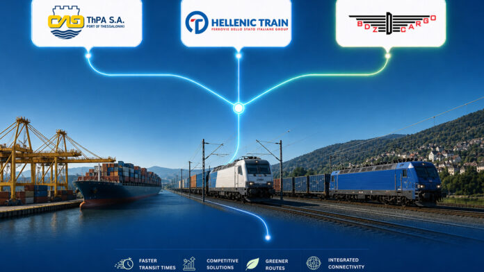 Συμφωνία συνεργασίας ΟΛΘ με Hellenic Train και BDZ για την προώθηση των συνδυασμένων μεταφορών
