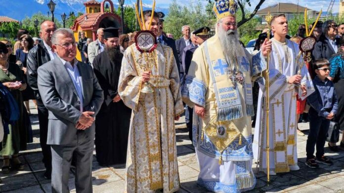 Ο Δήμαρχος Κατερίνης στα αποκαλυπτήρια του Μνημείου για τη Γενοκτονία των Ποντίων στο Νέο Κεραμίδι