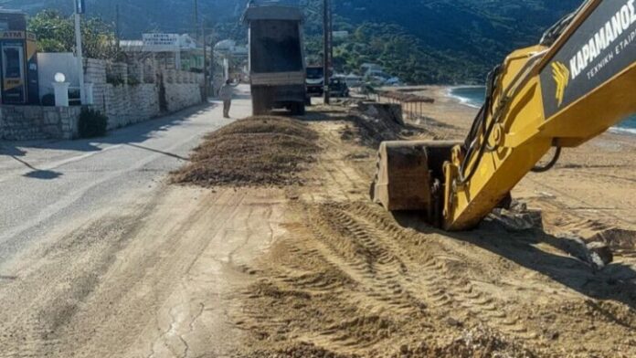 Σε προχωρημένο στάδιο οι εργασίες στις παραλίες από τον Δ. Βόρειας Κέρκυρας