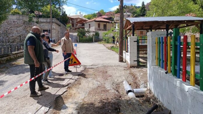 Εργασίες τσιμεντοστρώσεων σε πλήρη εξέλιξη στον Δήμο Μετεώρων