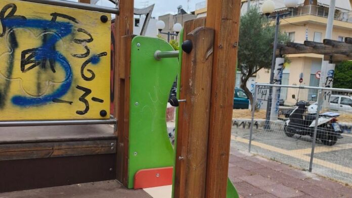 Δ. Νίκαιας – Αγίου Ιωάννη Ρέντη: Καταστροφές στην παιδική χαρά της οδού Κύπρου