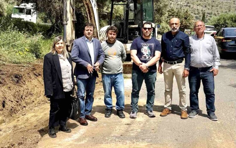 Επίσκεψη Αντιπεριφερειάρχη Ηρακλείου σε κατασκευαστικά έργα τάφρων στο Μαλεβίζι