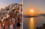 Το αδιαχώρητο στη Σαντορίνη για το διάσημο ηλιοβασίλεμα στην Οία – Τουρίστες στριμώχνονται στα σοκάκια για μία φωτογραφία