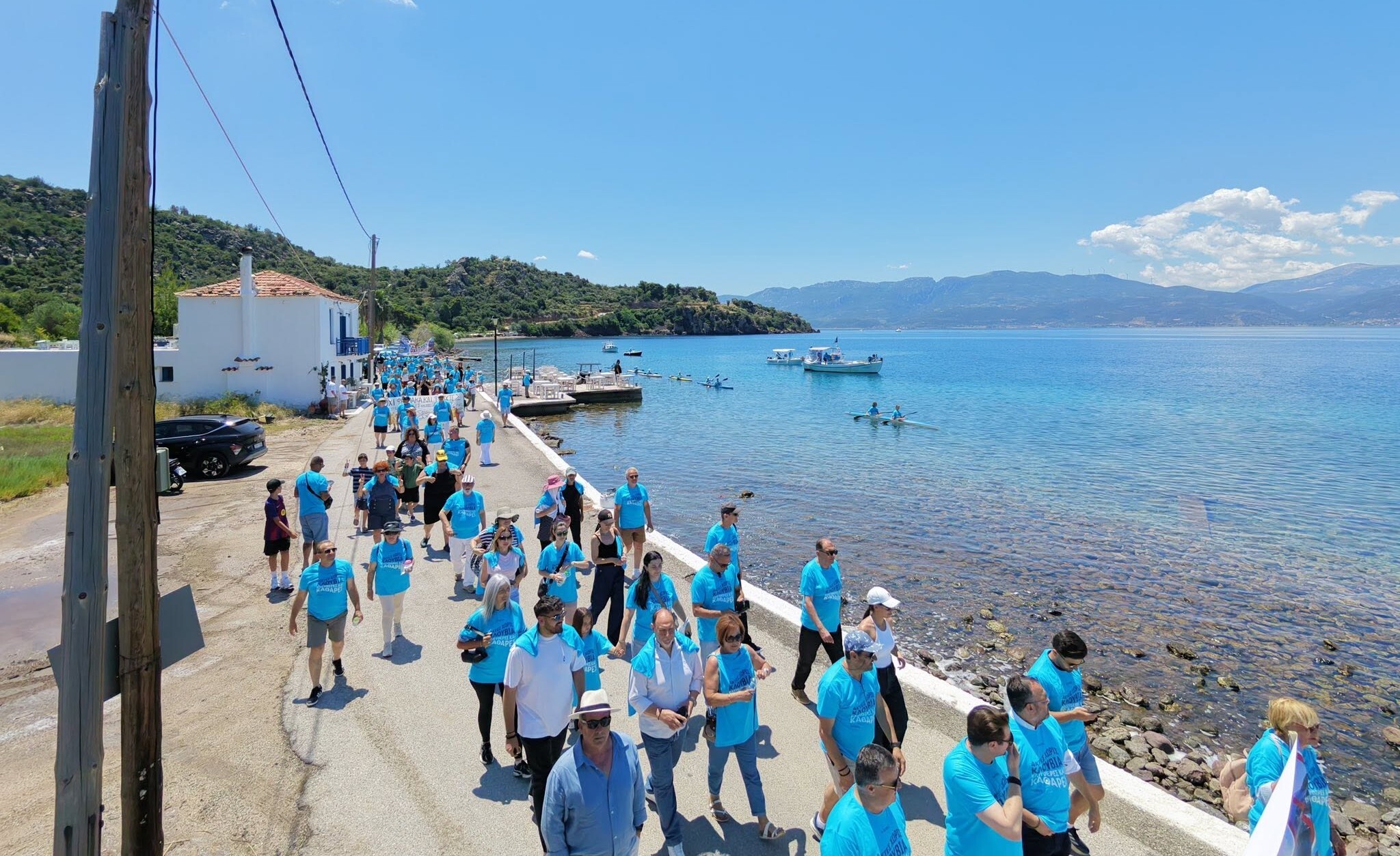 Ισχυρή παρουσία του Δ.Πόρου στην κινητοποίηση στα Μέθανα για την προστασία των θαλασσών