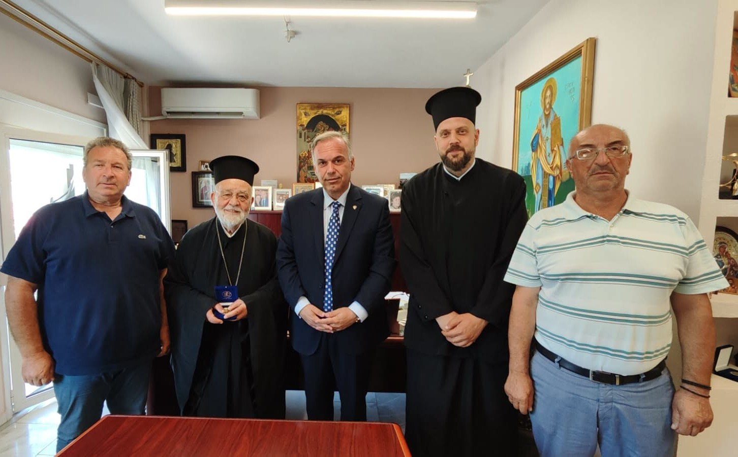 Μητροπολίτης Μύρων και έξαρχος Λυκίας: Επίσκεψη στον Δήμαρχο Θάσου