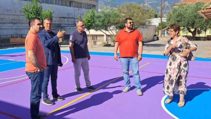 Δήμαρχος Σπάρτης: αυτοψία στην αναβάθμιση των αύλειων χώρων σχολικών μονάδων