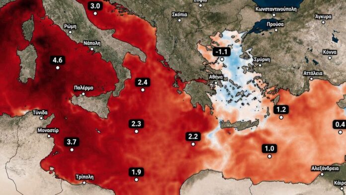 Μετρήσεις θερμοκρασίας στη Μεσόγειο και το Αιγαίο: το Αιγαίο παραμένει παγωμένο