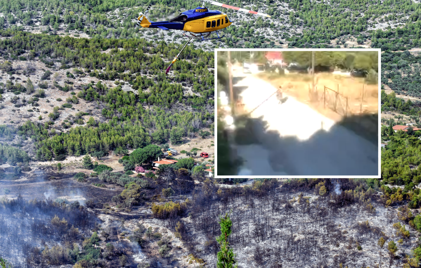 Κορινθία: 57χρονη σκύβει σε οικόπεδο λίγο πριν ξεσπάσει φωτιά στα Ίσθμια, δείχνει βίντεο