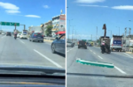 Κηφισός: Γερανοφόρο πήρε παραμάζωμα πινακίδα – Στο τσακ γλίτωσαν επιβάτες μηχανής