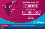 Λαϊκό Λαχείο: Τέσσερις μεγάλοι νικητές κέρδισαν 250.000 ευρώ τους τελευταίους 2 μήνες