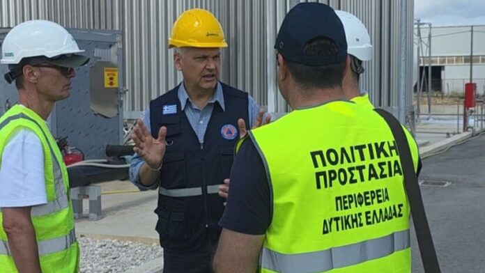 Περιφέρεια Δυτικής Ελλάδας Επιθεώρηση του Φ. Ζαΐμη στις εγκαταστάσεις φυσικού αερίου στη ΒΙ.ΠΕ. Πατρών