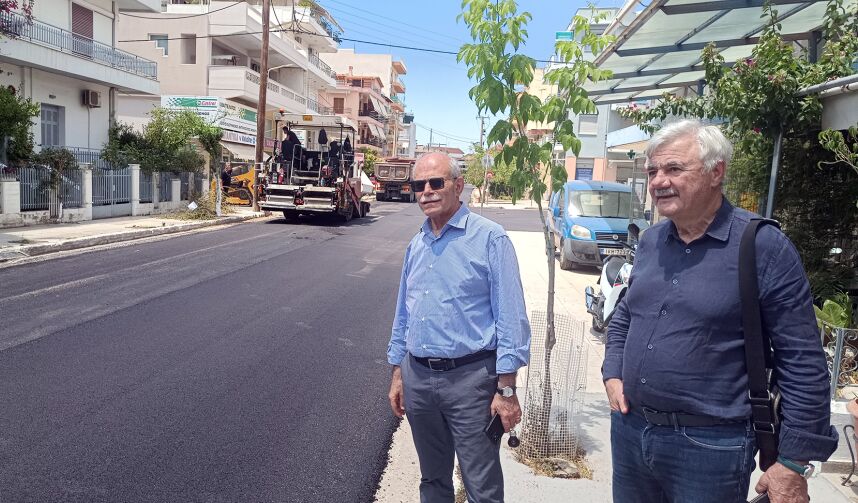 Ασφαλτόστρωση ολοκληρώθηκε στην οδό Κοκκίνου στο κέντρο του Πύργου