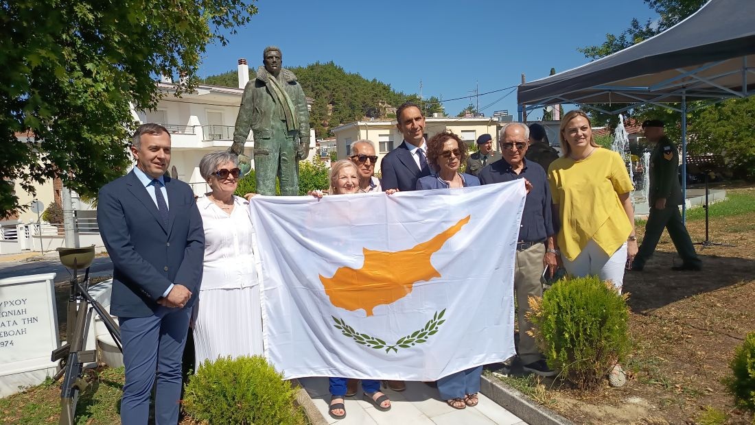Τελετή στις Σέρρες για το δράμα της Κύπρου, παρουσία του Κύπριου υπουργού Εσωτερικών