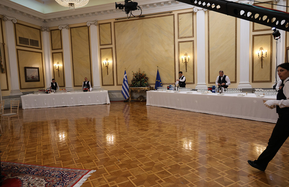Δεξίωση στο Προεδρικό Μέγαρο για την 52η επέτειο αποκατάστασης της Δημοκρατίας σε εξέλιξη