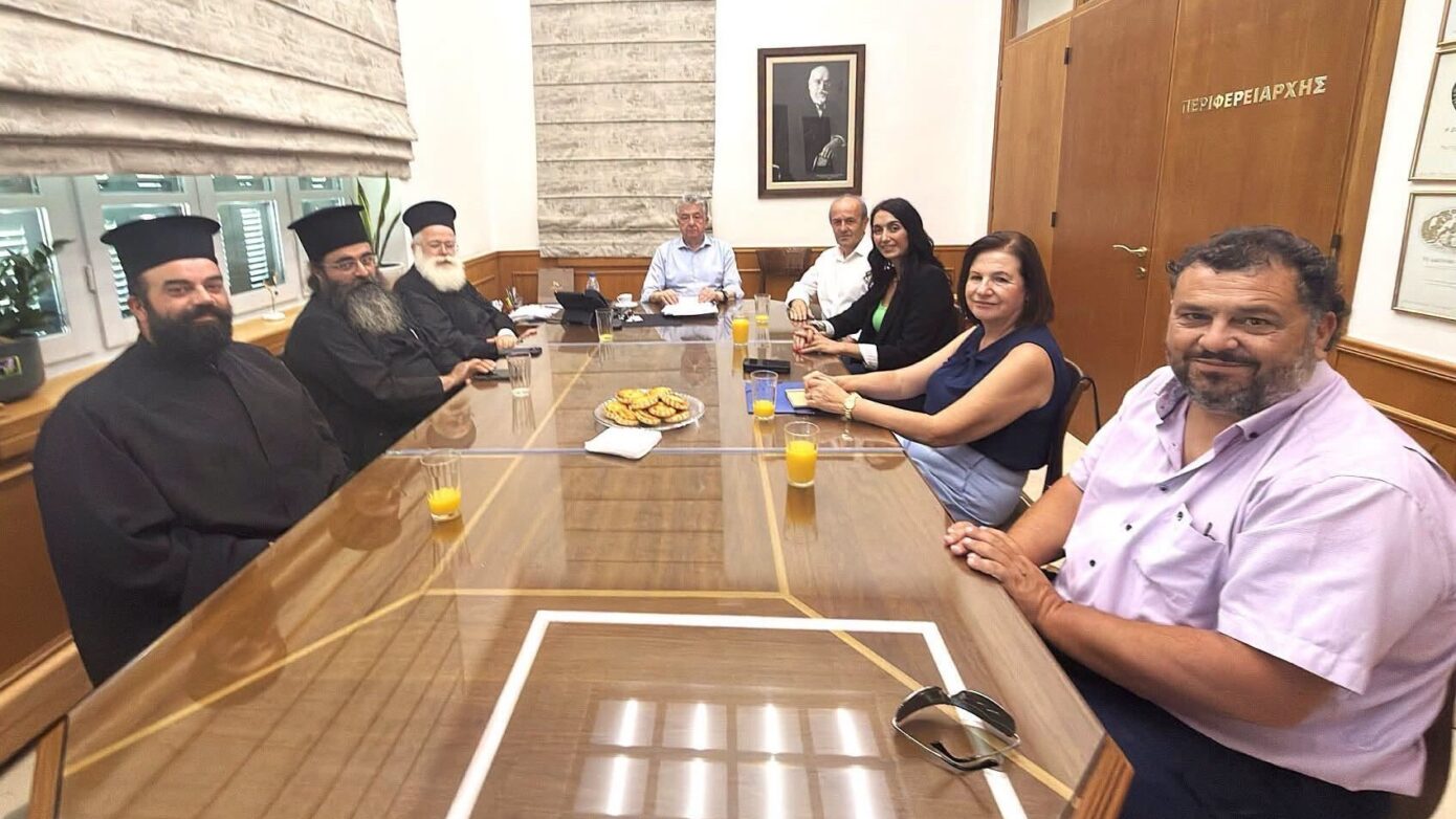 Περιφερειάρχης Κρήτης: συνάντηση με τον Μητροπολίτη Ιεραπύτνης και Σητείας