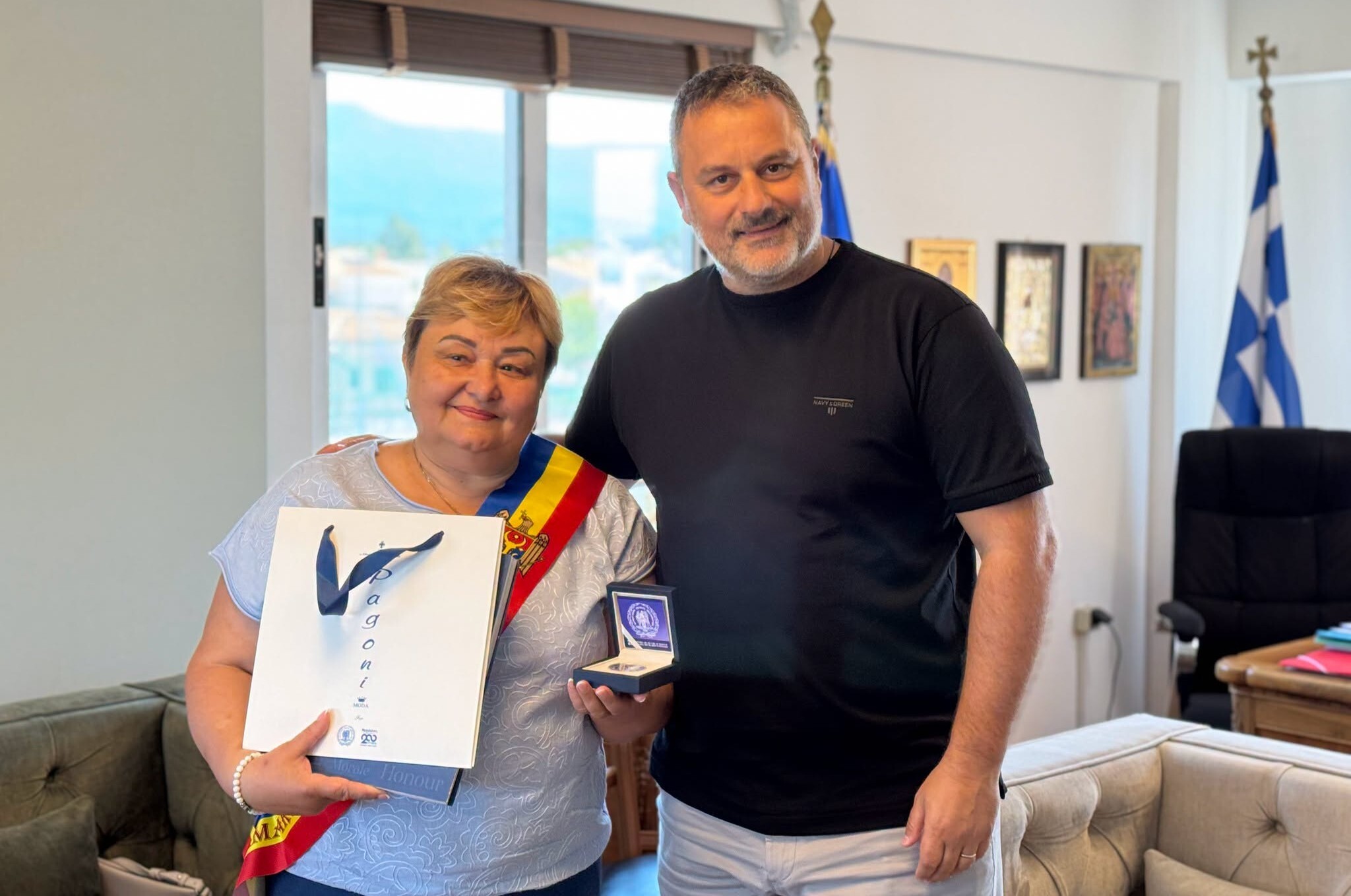 Δήμαρχος του Măgdăceşti Μολδαβίας στο Δημαρχείο Ι.Π. Μεσολογγίου