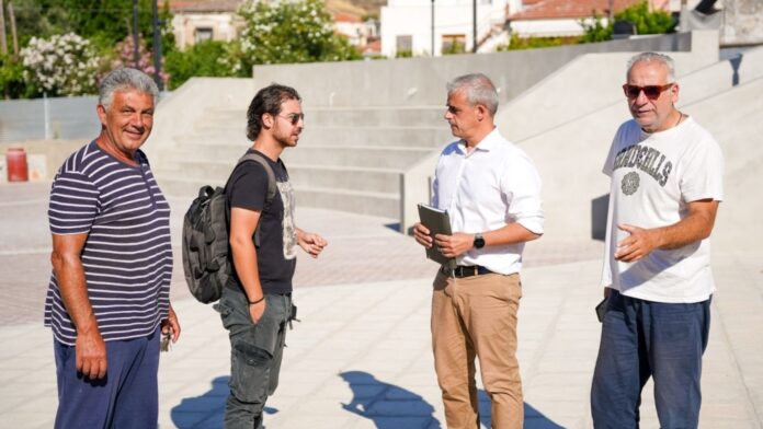 Δήμαρχος Μυτιλήνης: επίσκεψη στο έργο ανάπλασης του πάρκου «Παράδεισος»
