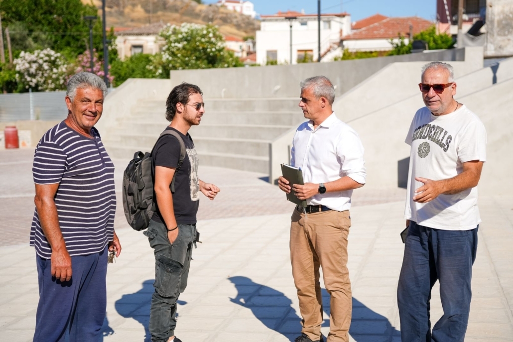 Δήμαρχος Μυτιλήνης: επίσκεψη στο έργο ανάπλασης του πάρκου «Παράδεισος»