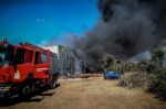 Φωτιά στο Καλοχώρι σε ύφεση – Παραμένουν ισχυρές πυροσβεστικές δυνάμεις