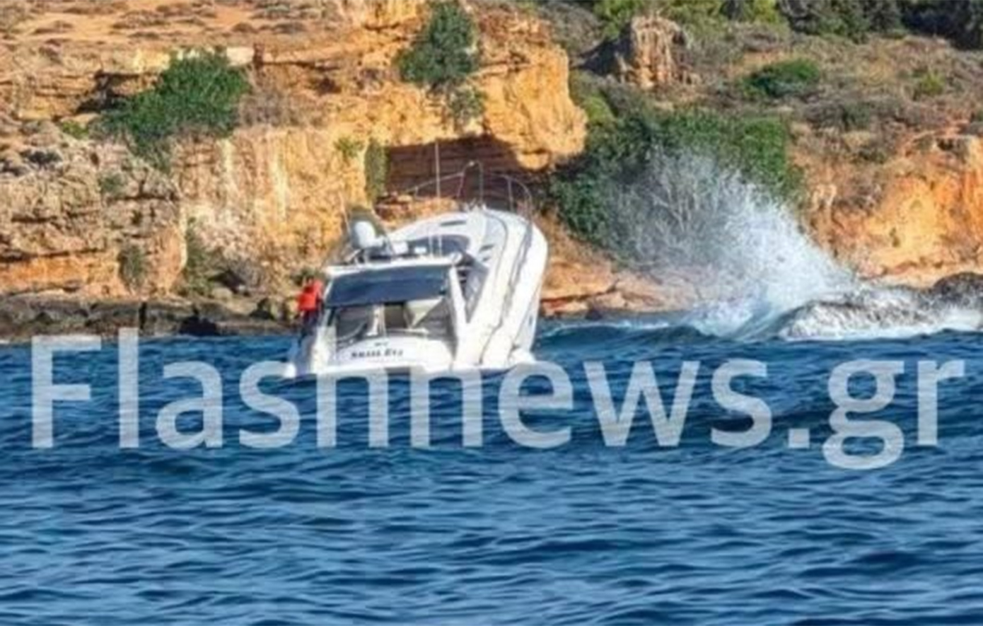 Τουριστικό σκάφος προσάραξε στη θάλασσα των Αγίων Αποστόλων στα Χανιά – βίντεο