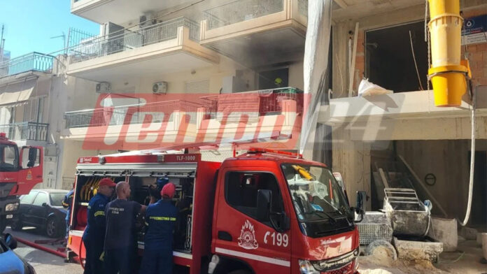 Φωτιά στην Πάτρα: Διαμέρισμα καταστράφηκε ολοσχερώς