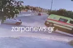 Τροχαίο στην Κρήτη: Βίντεο-ντοκουμέντο με τη στιγμή που τουμπάρει το ασθενοφόρο
