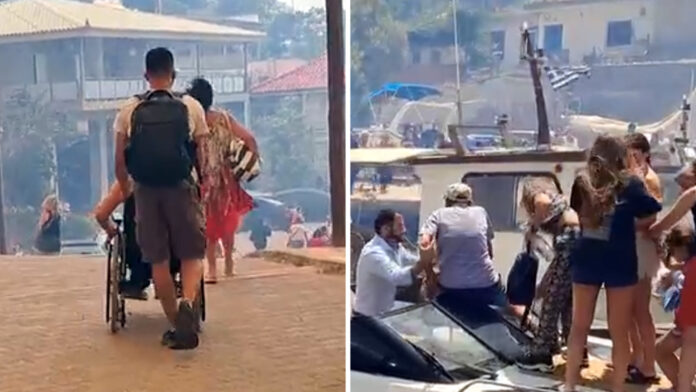 Βοιωτία: Κάηκαν σπίτια, η φωτιά έκοψε δρόμο εκκένωσης – Κοσμοσυρροή στο λιμάνι του Πόρτο Γερμενό