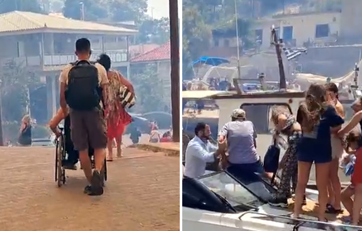 Βοιωτία: Κάηκαν σπίτια, η φωτιά έκοψε δρόμο εκκένωσης – Κοσμοσυρροή στο λιμάνι του Πόρτο Γερμενό