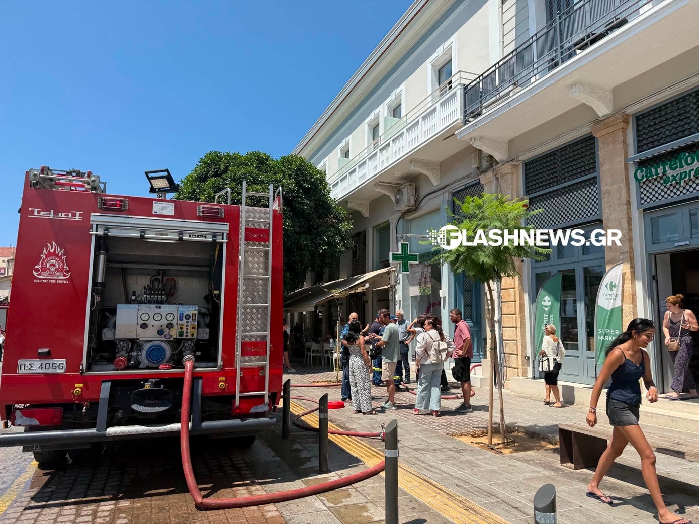Χανιά: Εκκένωση ξενοδοχείου στο κέντρο της πόλης λόγω πυρκαγιάς