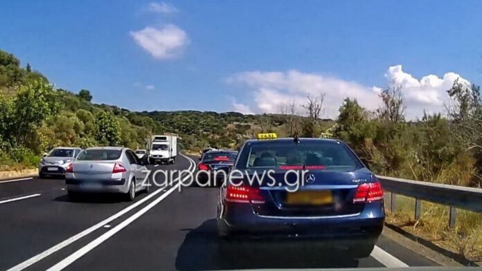 Κρήτη: Βίντεο από προσπέραση στον ΒΟΑΚ – Από θαύμα αποφεύχθηκε σύγκρουση