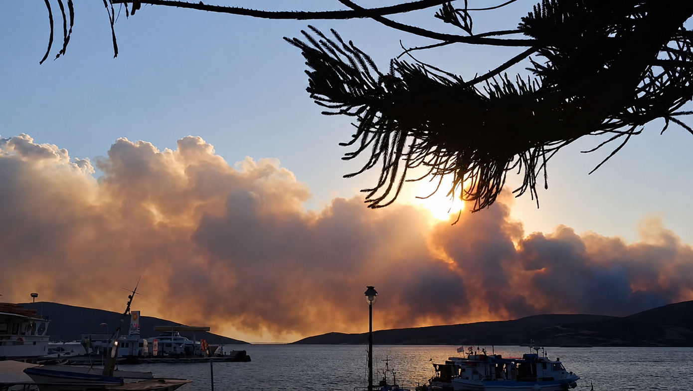 Σκύρος: Ολονύχτια μάχη με τις φλόγες, συνεχίζεται η κατάσβεση – Πλημμύρες και εγκλωβισμοί στη Μάνη