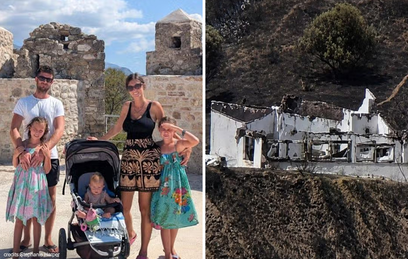 Η οικογένεια από τη Βρετανία είδε το σπίτι της στην Ελλάδα να καίγεται λίγο πριν μετακομίσει