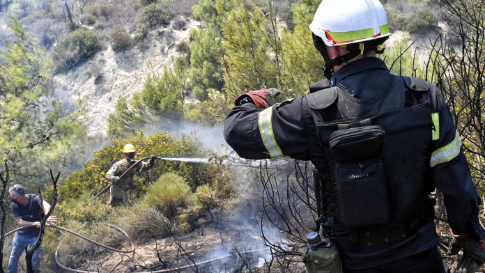 Φωτιά στον Άγιο Βλάσιο Βοιωτίας: Βελτιωμένη η εικόνα