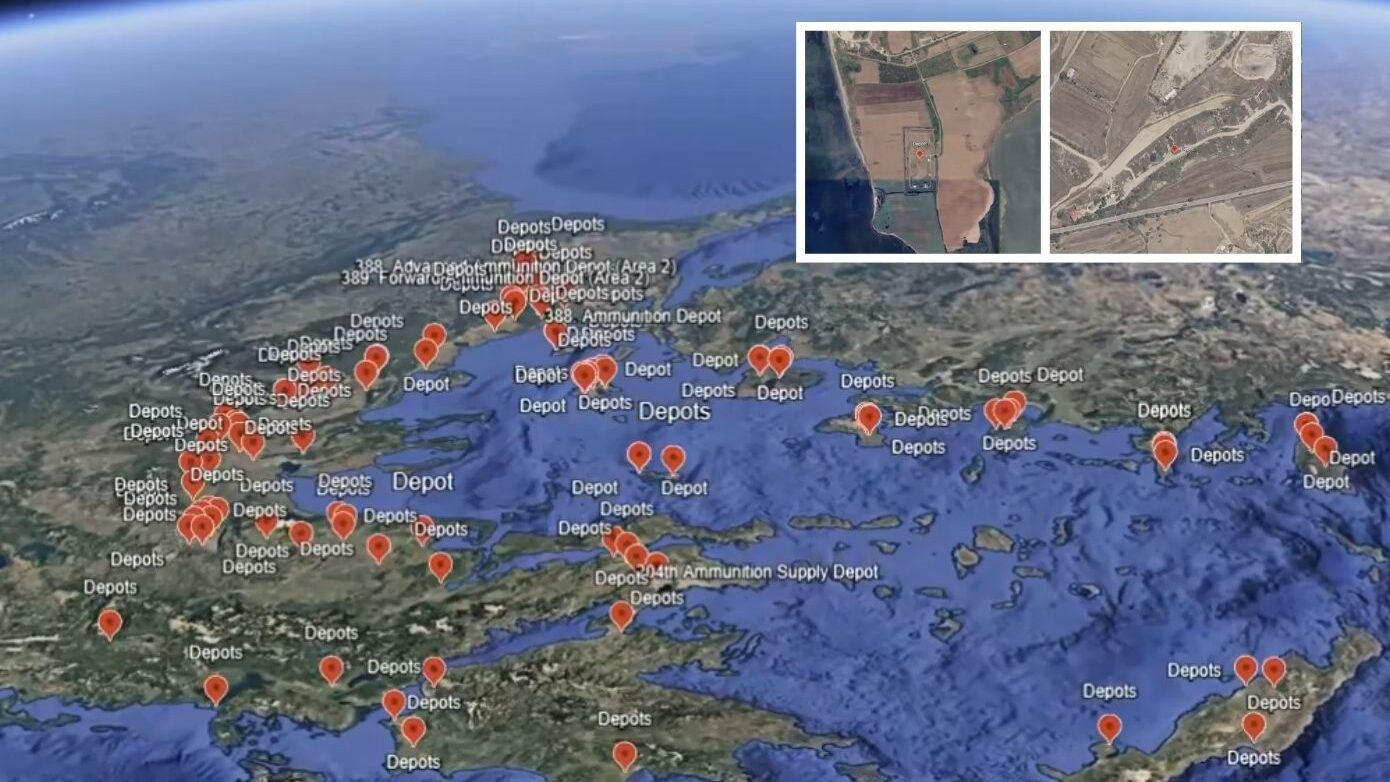 Τούρκοι δημοσίευσαν χάρτη με τις αποθήκες πυρομαχικών σε όλη την Ελλάδα: «Ίσως το επόμενο θέμα να είναι τα ραντάρ»
