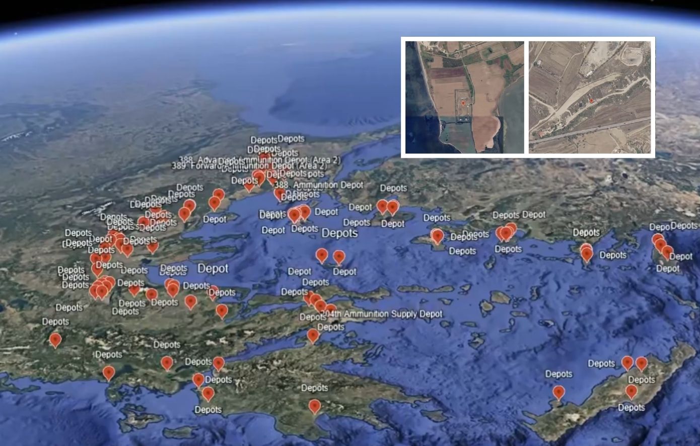Τούρκοι δημοσίευσαν χάρτη με τις αποθήκες πυρομαχικών σε όλη την Ελλάδα: «Ίσως το επόμενο θέμα να είναι τα ραντάρ»