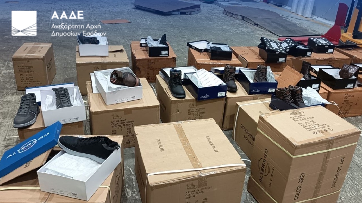 Χρυσές δουλειές χωρίς τιμολόγια: 970.000 ζευγάρια παπούτσια και φοροδιαφυγή άνω του 1 εκατ. ευρώ