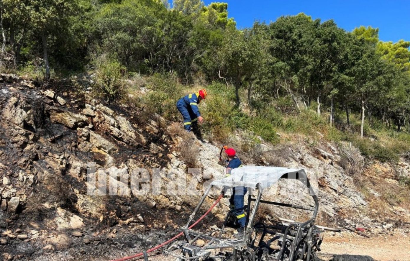 Φωτιά στην περιοχή του Μαραθιά στη Ζάκυνθο από όχημα τύπου buggy