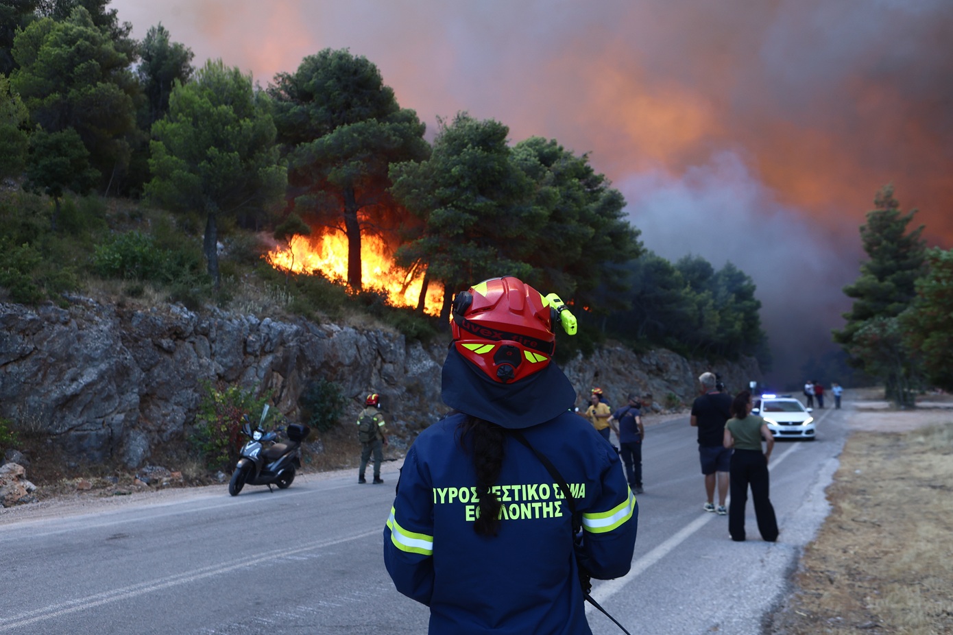 Ολονύκτιες επίγειες επιχειρήσεις σε Αττικοβοιωτία και Σκάλωμα Φωκίδας για φωτιές, σύμφωνα με τον Αρτοποιό