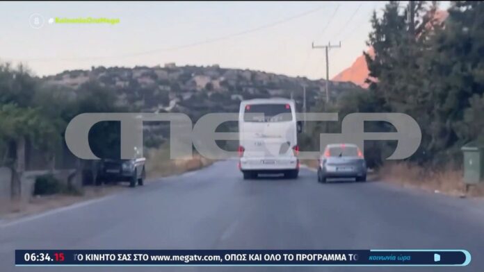 Βίντεο – ντοκουμέντο: λεωφορείο κάνει προσπέραση σε Ι.Χ. στην Κρήτη