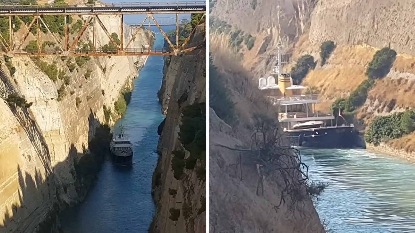 Σούπερ γιοτ 50 εκατομμυρίων ευρώ προσέκρουσε στα τοιχώματα του Ισθμού της Κορίνθου