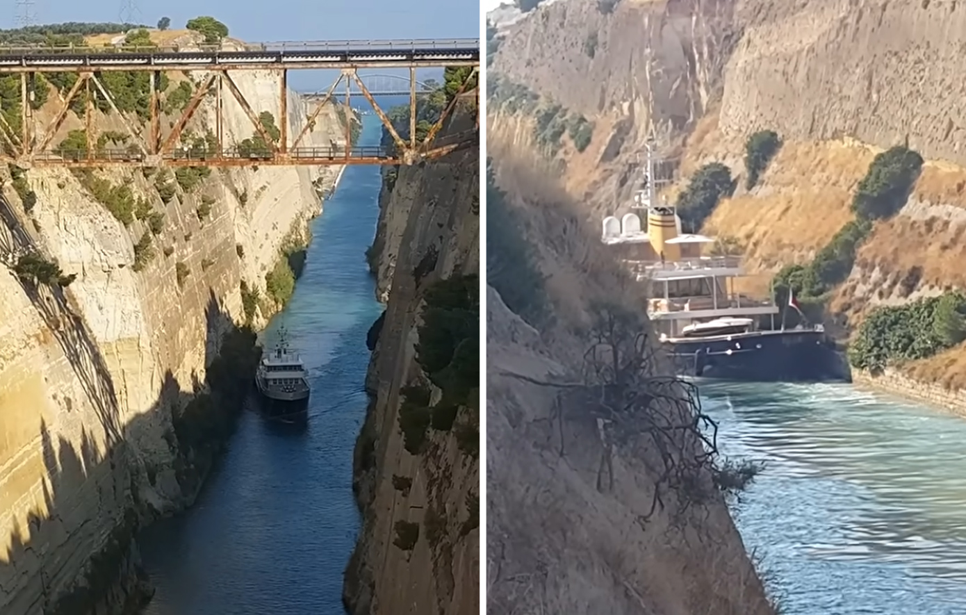 Σούπερ γιοτ 50 εκατομμυρίων ευρώ προσέκρουσε στα τοιχώματα του Ισθμού της Κορίνθου