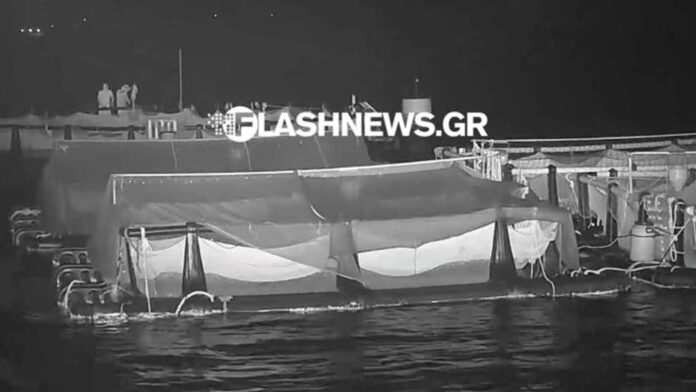 Ιχθυοκαλλιέργεια στη Σούδα: Βίντεο από την επιδρομή για εκατοντάδες κιλά ψάρια – Βλέπουν το Λιμενικό και φεύγουν