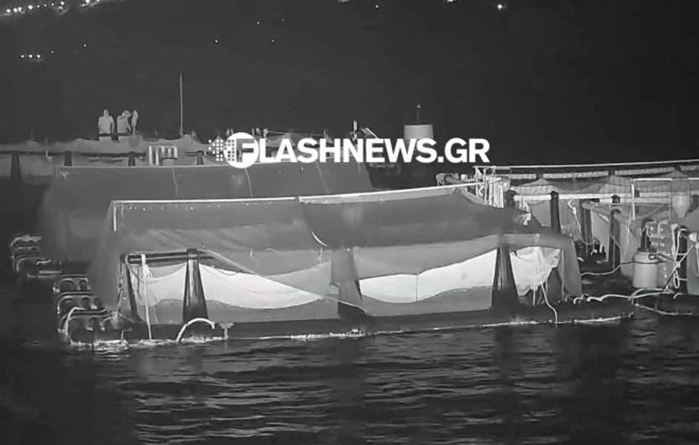 Ιχθυοκαλλιέργεια στη Σούδα: Βίντεο από την επιδρομή για εκατοντάδες κιλά ψάρια – Βλέπουν το Λιμενικό και φεύγουν