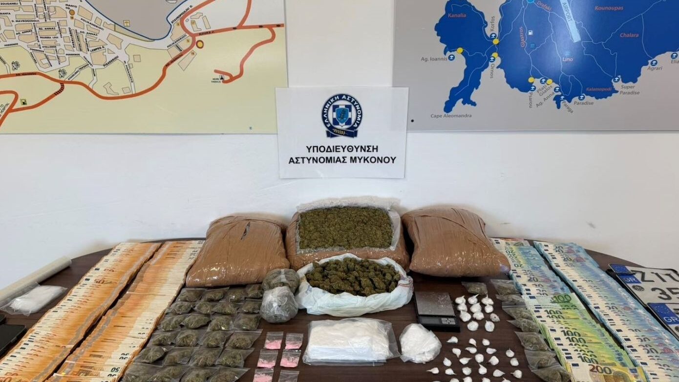 Μύκονος: Συνελήφθησαν δύο 23χρονοι για διακίνηση ναρκωτικών