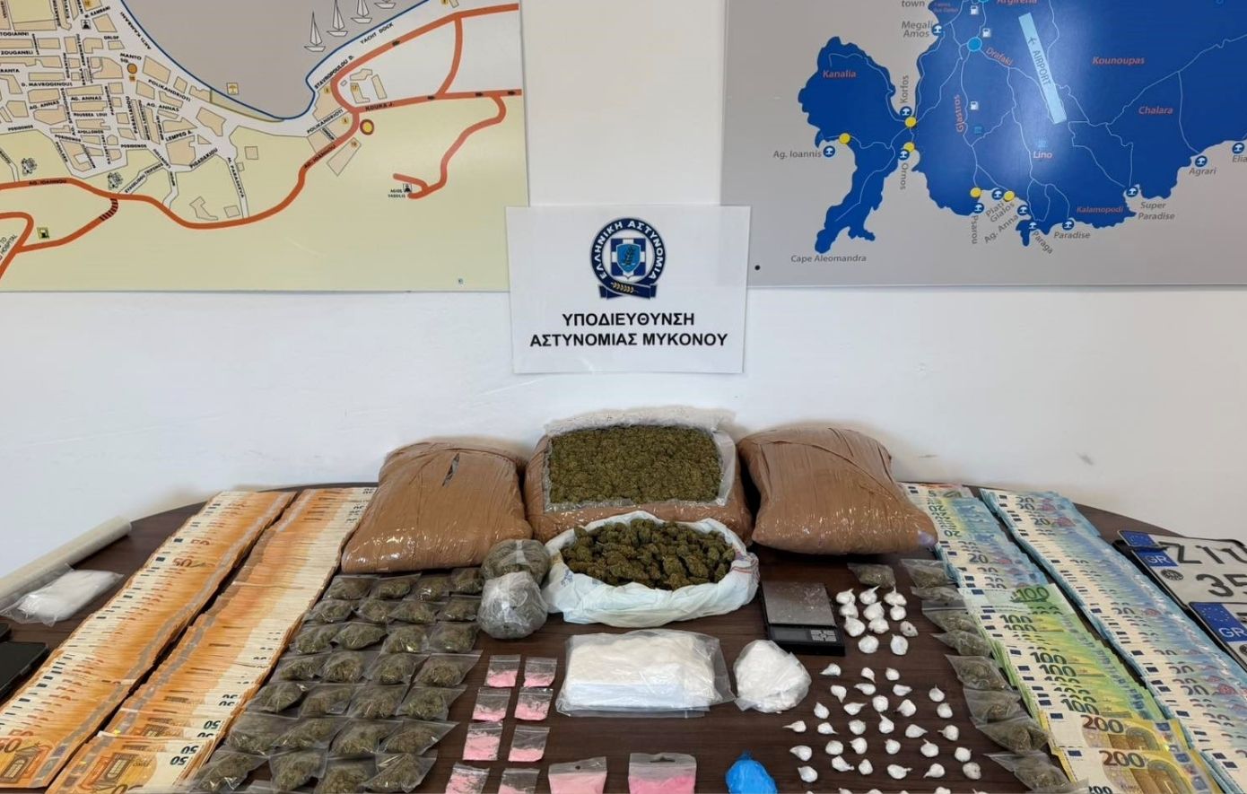 Μύκονος: Συνελήφθησαν δύο 23χρονοι για διακίνηση ναρκωτικών