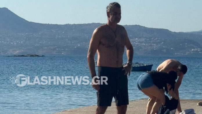 Κυριάκος Μητσοτάκης απολαμβάνει τις καλοκαιρινές του διακοπές στο Μαράθι Χανίων